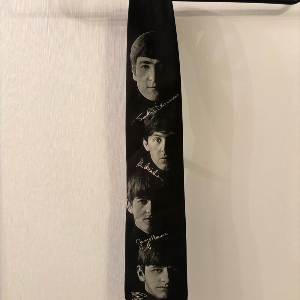 The Beatles Black Signature Tie